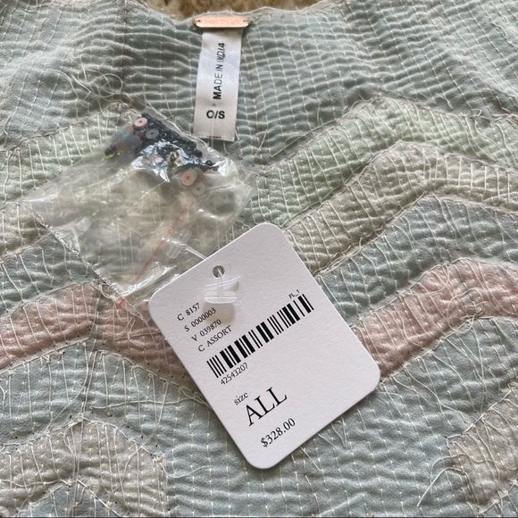 Free People Pastel Sequin, Beaded Fringe Boho/ Flapper Style Cape O/S One Size - Picture 11 of 15